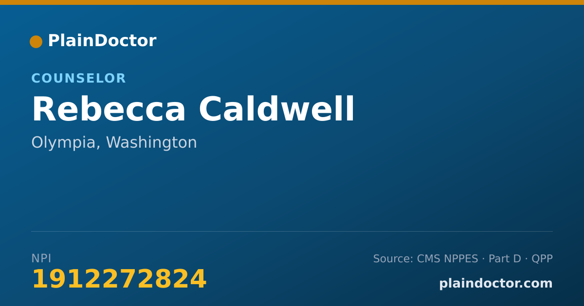 Shareable card for Rebecca Caldwell - Counselor, Olympia, WA