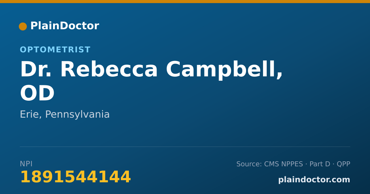 Shareable card for Rebecca Campbell, OD - Optometrist, Erie, PA