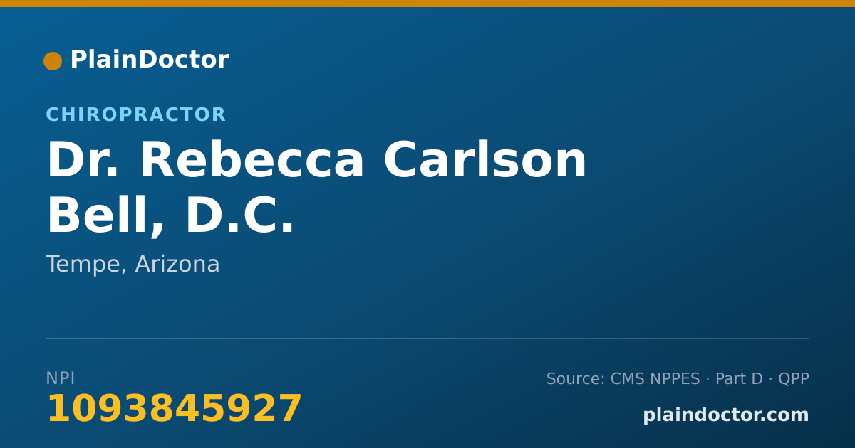 Shareable card for Rebecca Carlson Bell, D.C. - Chiropractor, Tempe, AZ