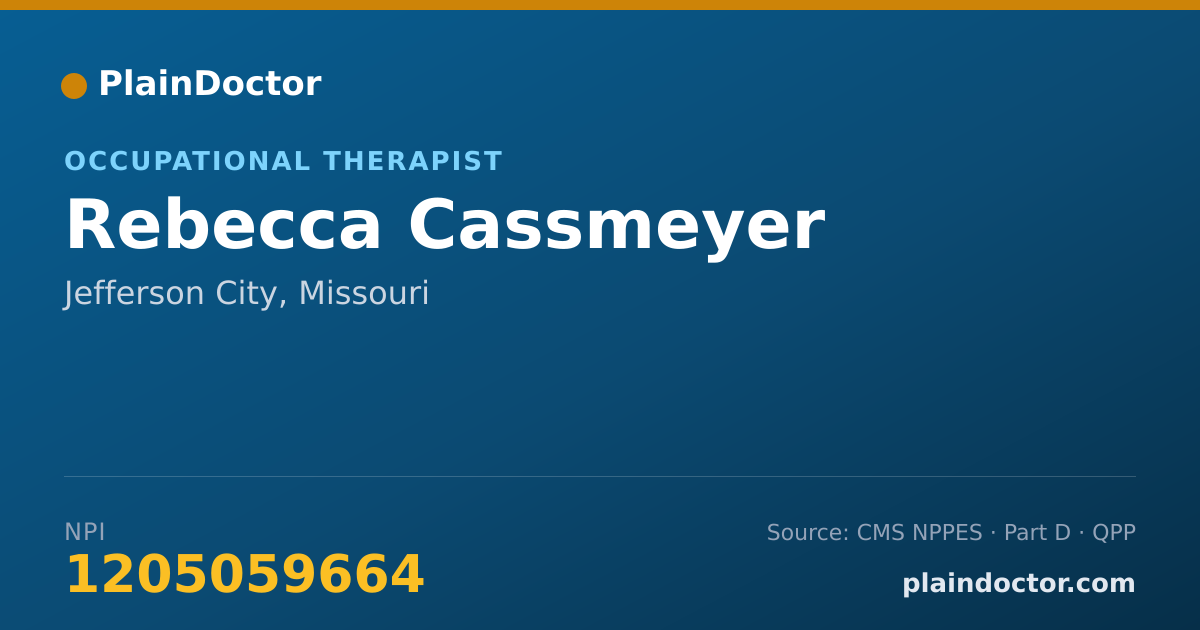 Shareable card for Rebecca Cassmeyer - Occupational Therapist, Jefferson City, MO