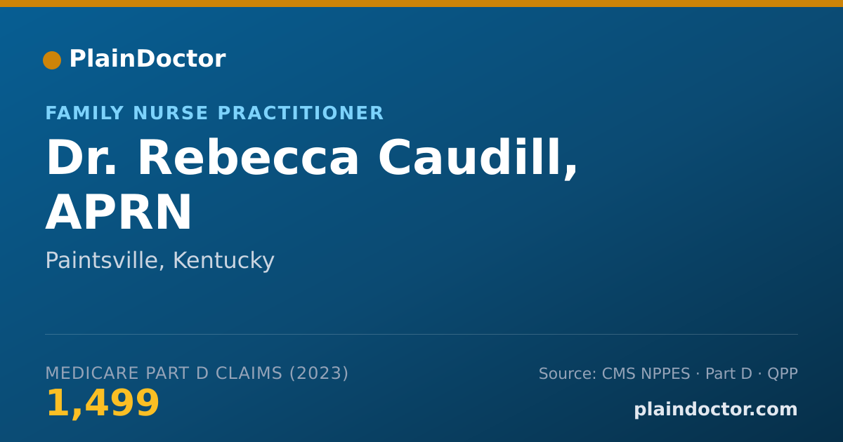 Shareable card for Rebecca Caudill, APRN - Family Nurse Practitioner, Paintsville, KY
