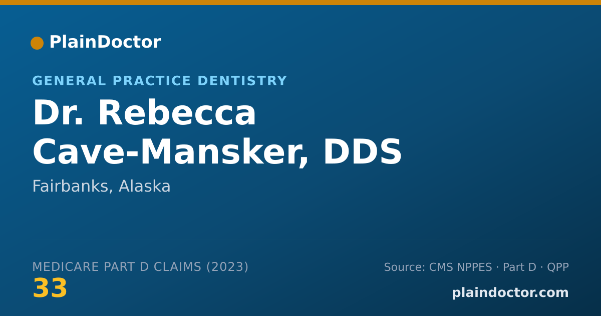 Shareable card for Rebecca Cave-Mansker, DDS - General Practice Dentistry, Fairbanks, AK