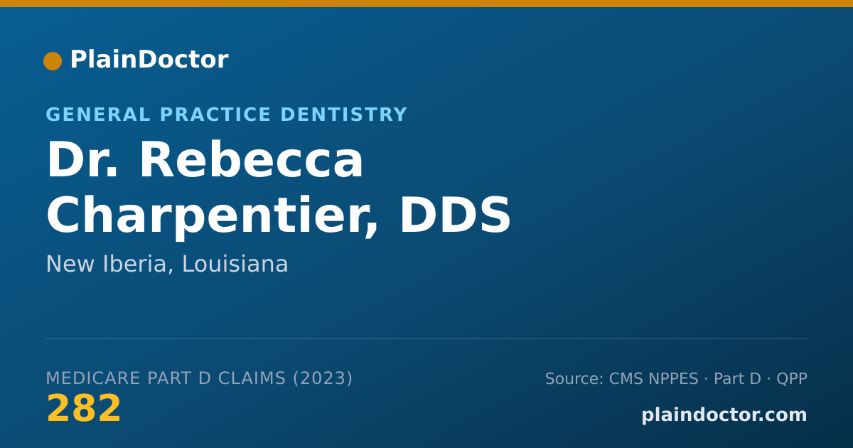 Shareable card for Rebecca Charpentier, DDS - General Practice Dentistry, New Iberia, LA