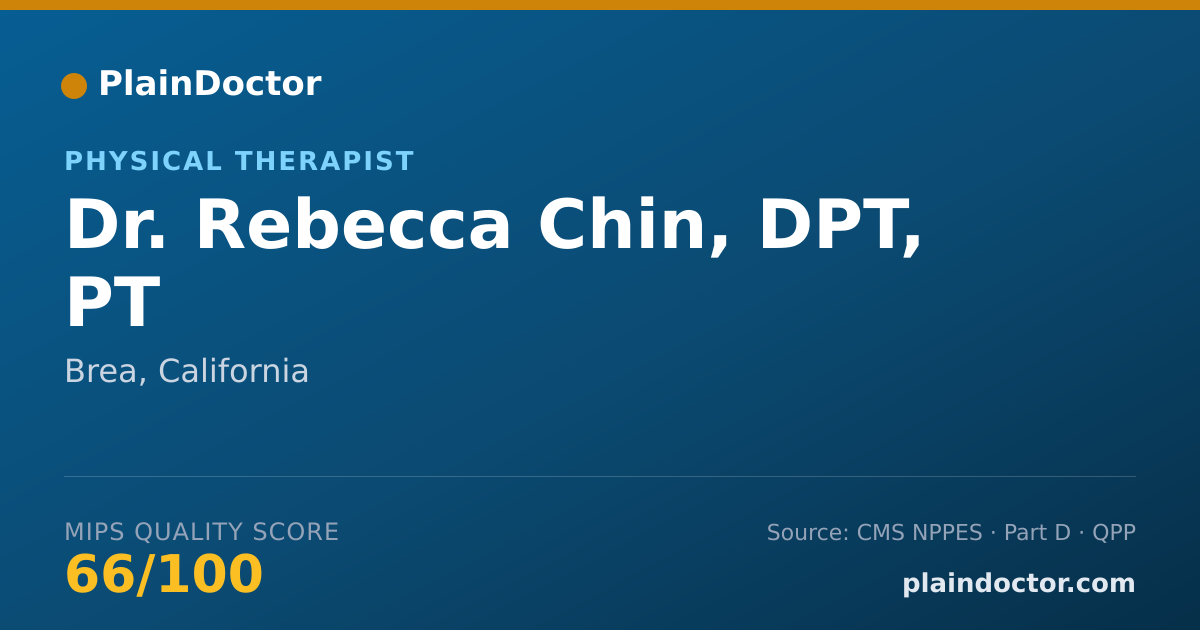 Shareable card for Rebecca Chin, DPT, PT - Physical Therapist, Brea, CA