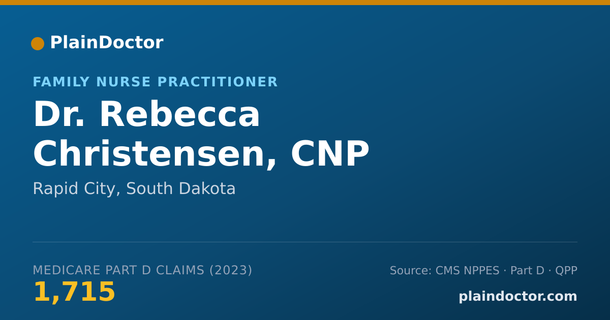 Shareable card for Rebecca Christensen, CNP - Family Nurse Practitioner, Rapid City, SD
