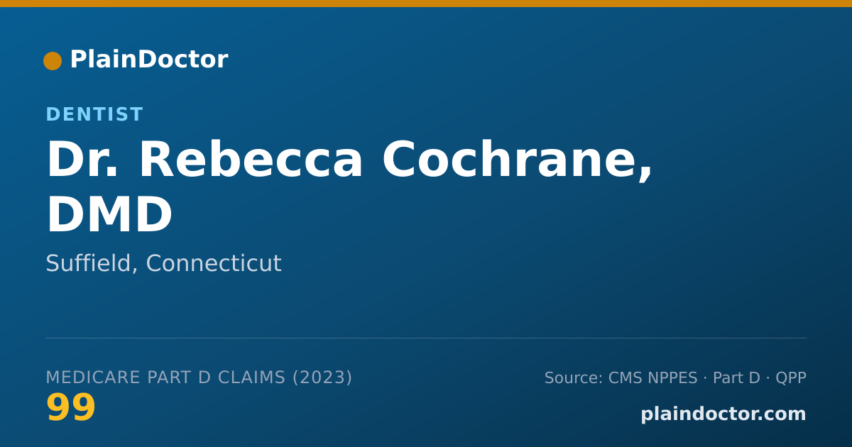 Shareable card for Rebecca Cochrane, DMD - Dentist, Suffield, CT