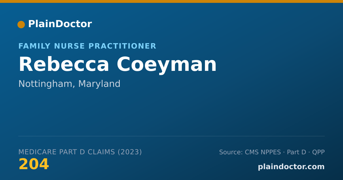 Shareable card for Rebecca Coeyman - Family Nurse Practitioner, Nottingham, MD