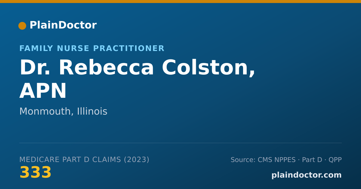 Shareable card for Rebecca Colston, APN - Family Nurse Practitioner, Monmouth, IL