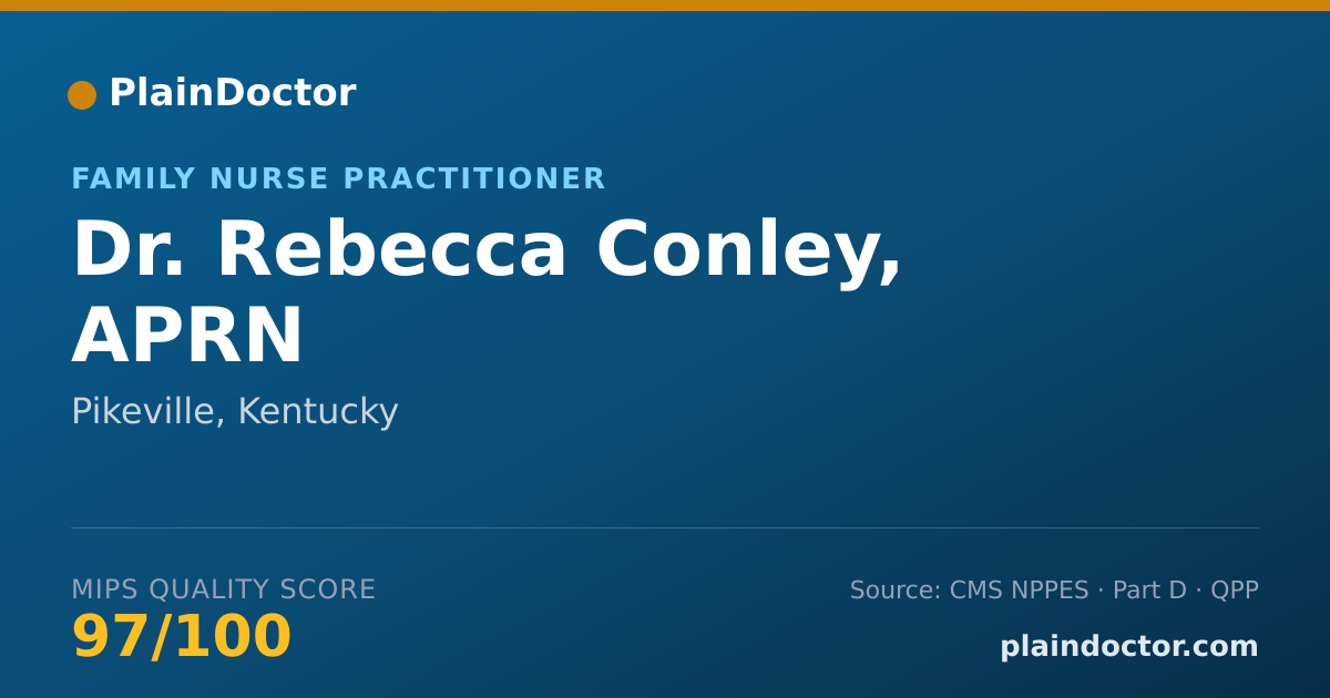 Shareable card for Rebecca Conley, APRN - Family Nurse Practitioner, Pikeville, KY