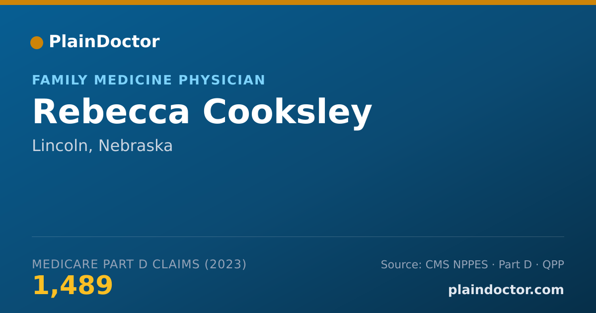 Shareable card for Rebecca Cooksley - Family Medicine Physician, Lincoln, NE