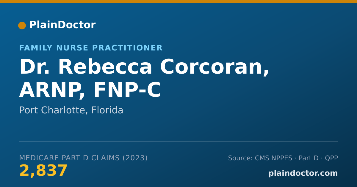Shareable card for Rebecca Corcoran, ARNP, FNP-C - Family Nurse Practitioner, Port Charlotte, FL