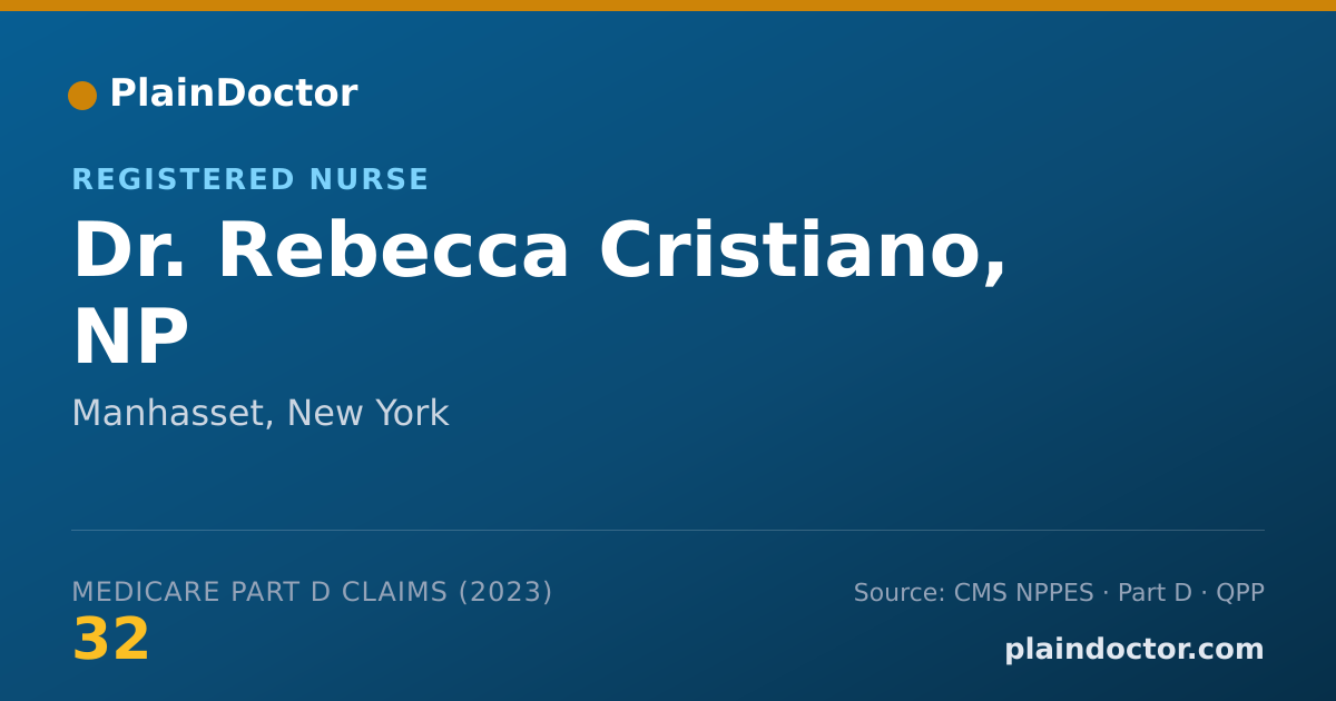 Shareable card for Rebecca Cristiano, NP - Registered Nurse, Manhasset, NY