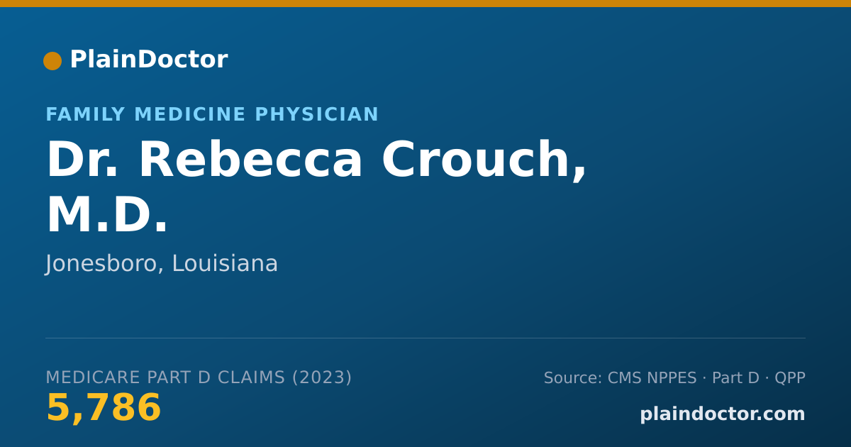 Shareable card for Rebecca Crouch, M.D. - Family Medicine Physician, Jonesboro, LA