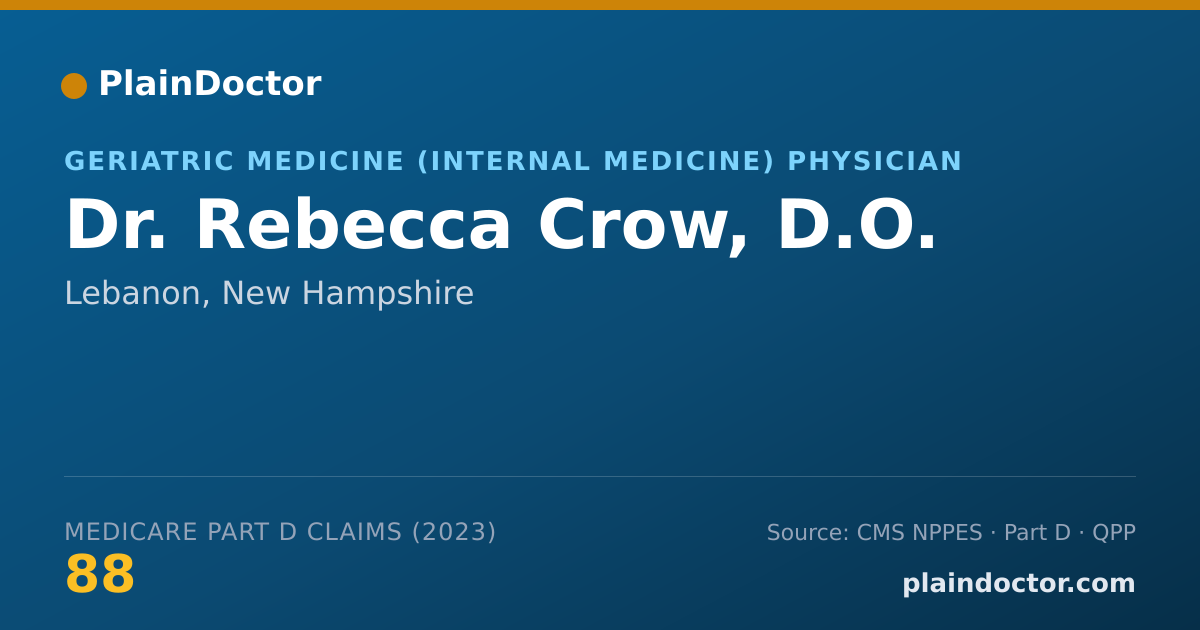 Shareable card for Rebecca Crow, D.O. - Geriatric Medicine (Internal Medicine) Physician, Lebanon, NH