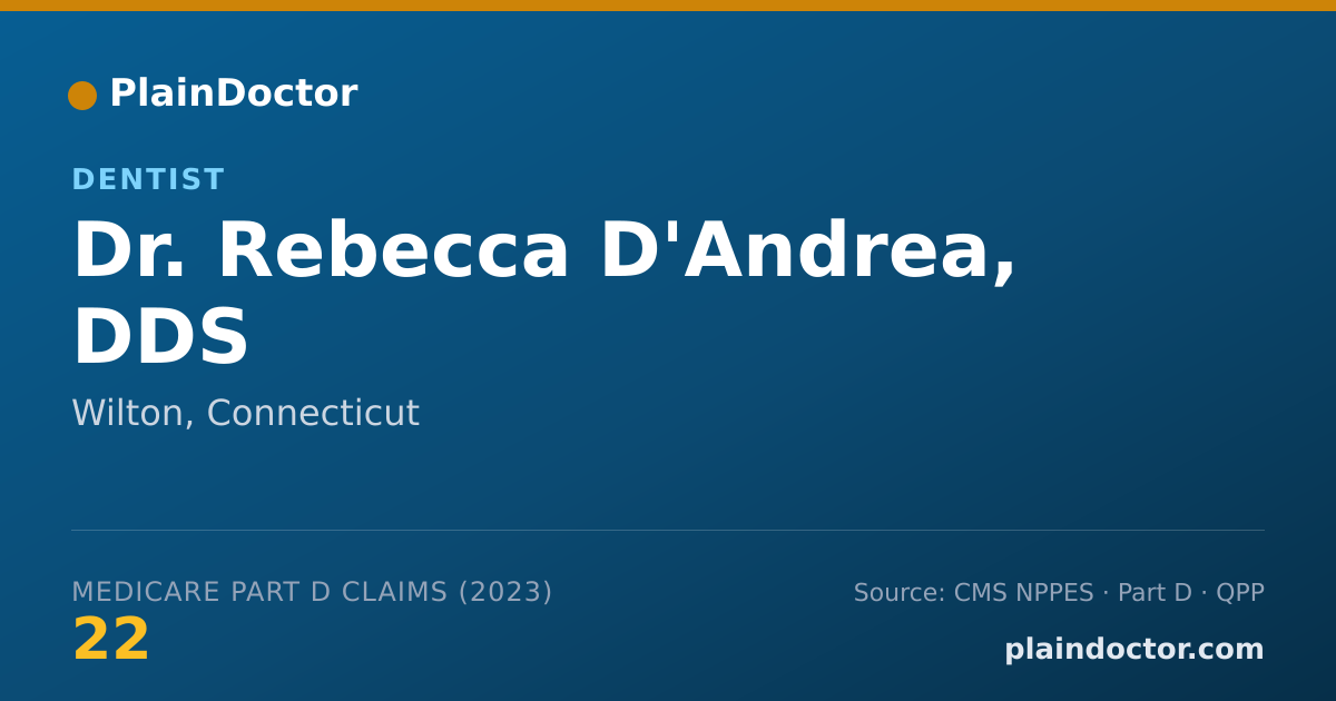 Shareable card for Rebecca D'Andrea, DDS - Dentist, Wilton, CT