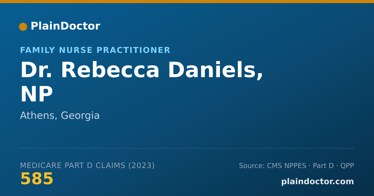 Shareable card for Rebecca Daniels, NP - Family Nurse Practitioner, Athens, GA