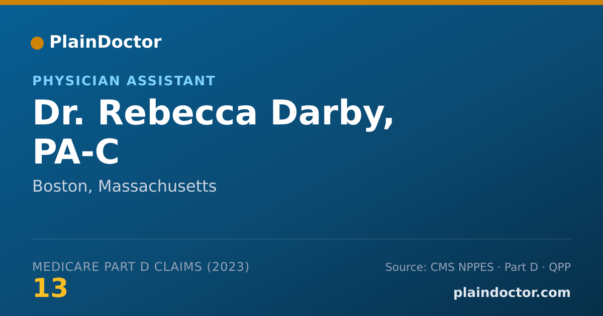 Shareable card for Rebecca Darby, PA-C - Physician Assistant, Boston, MA