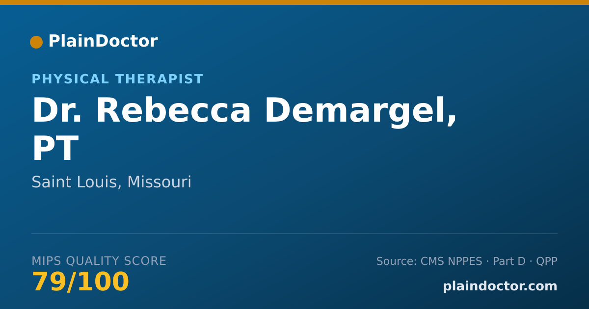 Shareable card for Rebecca Demargel, PT - Physical Therapist, Saint Louis, MO