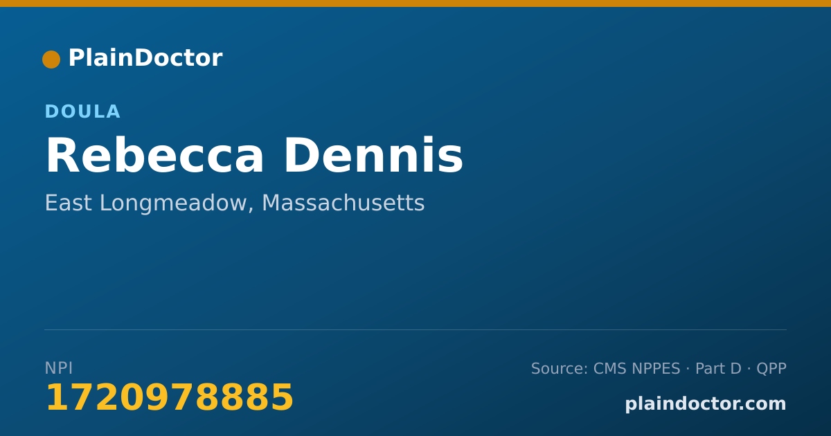 Shareable card for Rebecca Dennis - Doula, East Longmeadow, MA