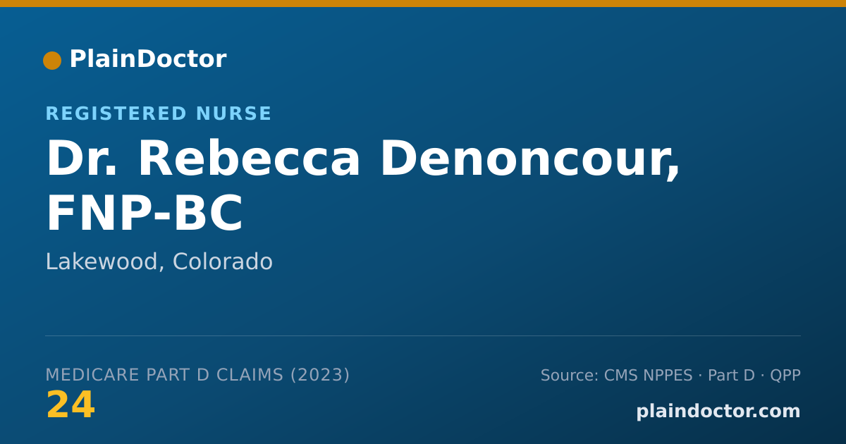 Shareable card for Rebecca Denoncour, FNP-BC - Registered Nurse, Lakewood, CO
