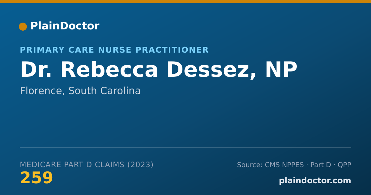 Shareable card for Rebecca Dessez, NP - Primary Care Nurse Practitioner, Florence, SC
