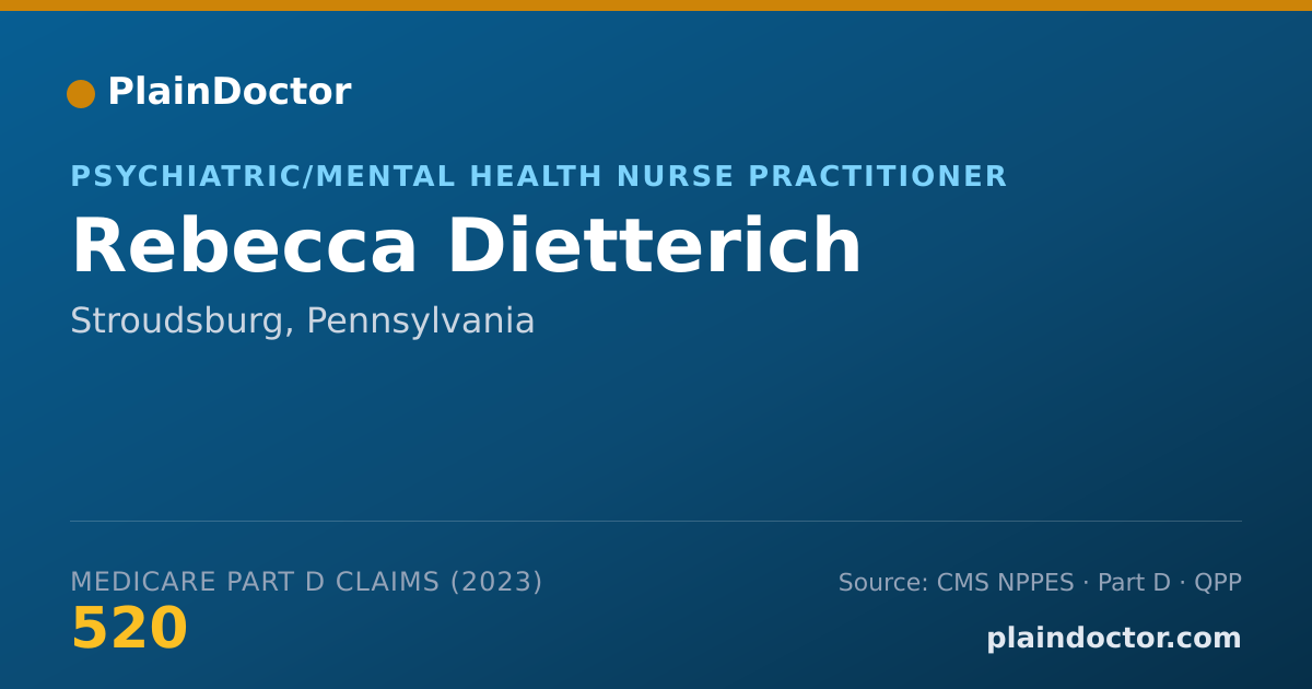 Shareable card for Rebecca Dietterich - Psychiatric/Mental Health Nurse Practitioner, Stroudsburg, PA
