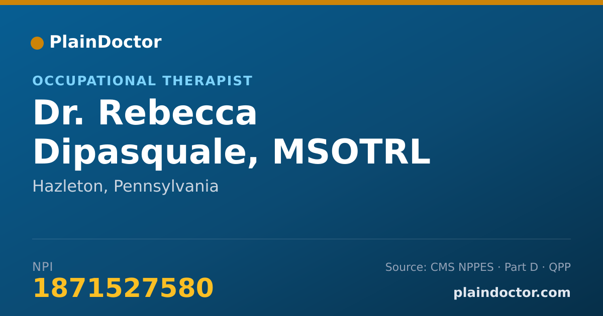 Shareable card for Rebecca Dipasquale, MSOTRL - Occupational Therapist, Hazleton, PA