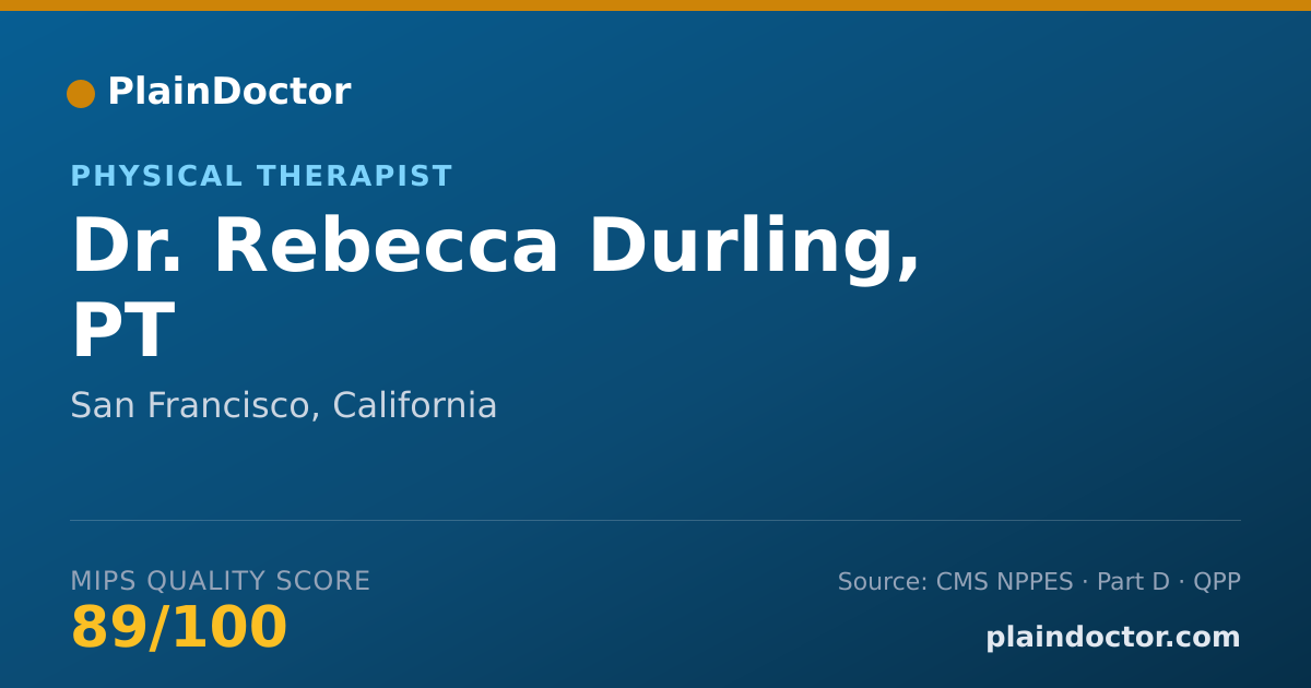 Shareable card for Rebecca Durling, PT - Physical Therapist, San Francisco, CA