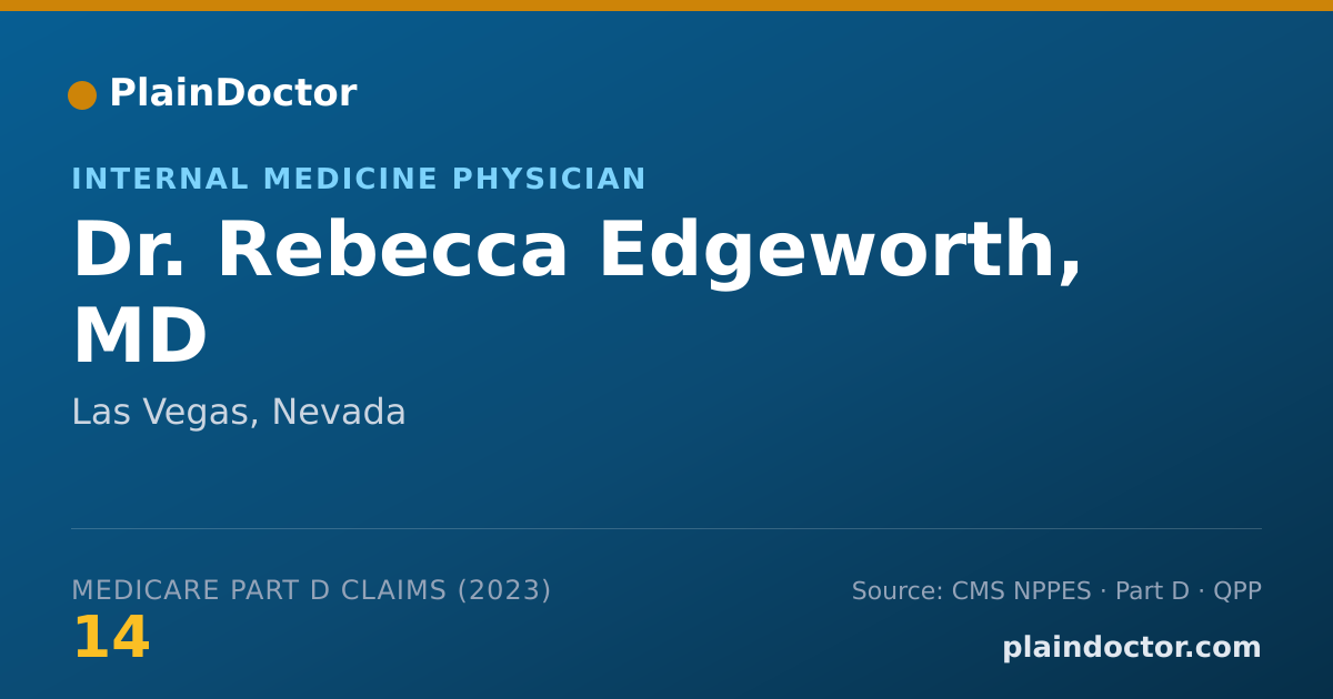 Shareable card for Rebecca Edgeworth, MD - Internal Medicine Physician, Las Vegas, NV