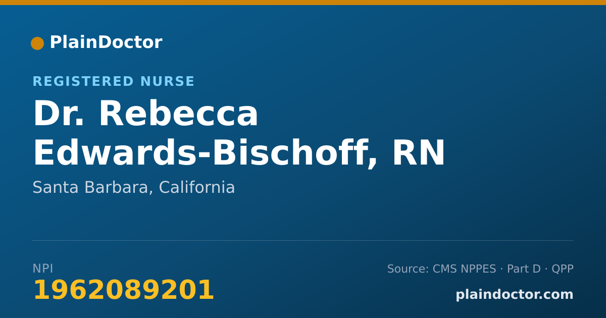 Shareable card for Rebecca Edwards-Bischoff, RN - Registered Nurse, Santa Barbara, CA