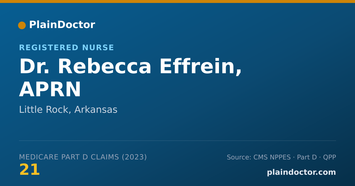 Shareable card for Rebecca Effrein, APRN - Registered Nurse, Little Rock, AR