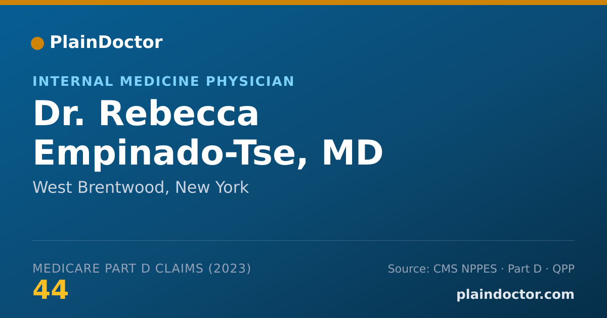 Shareable card for Rebecca Empinado-Tse, MD - Internal Medicine Physician, West Brentwood, NY