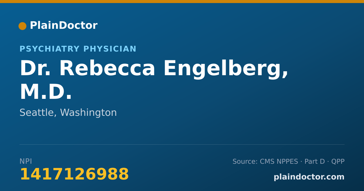 Shareable card for Rebecca Engelberg, M.D. - Psychiatry Physician, Seattle, WA
