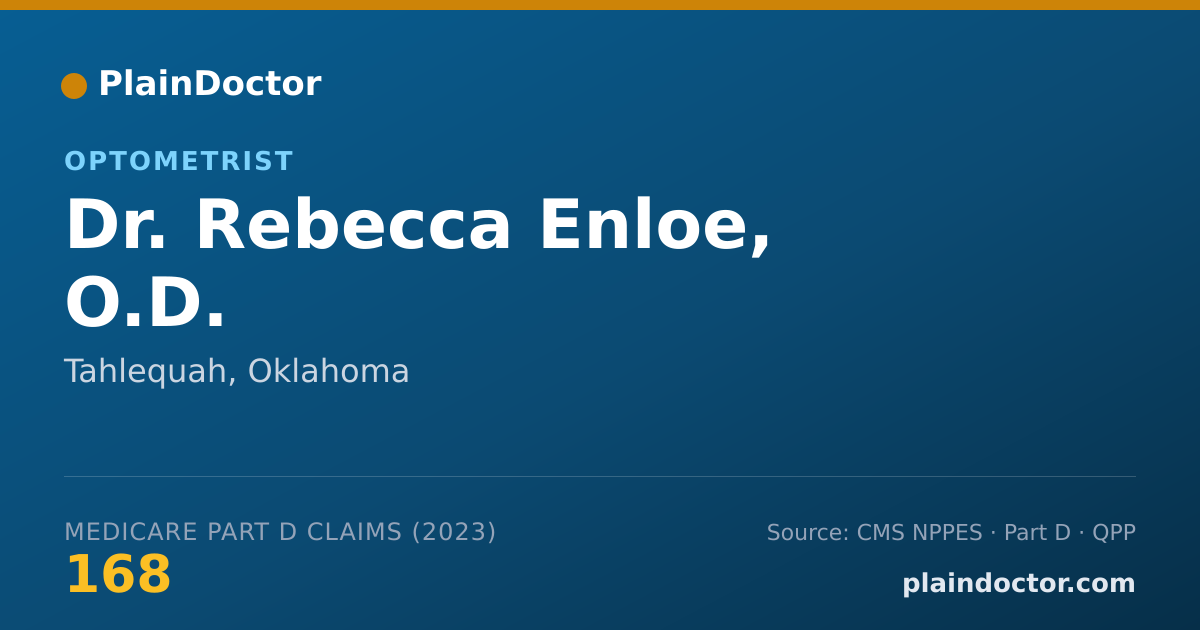 Shareable card for Rebecca Enloe, O.D. - Optometrist, Tahlequah, OK