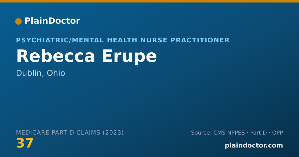 Shareable card for Rebecca Erupe - Psychiatric/Mental Health Nurse Practitioner, Dublin, OH