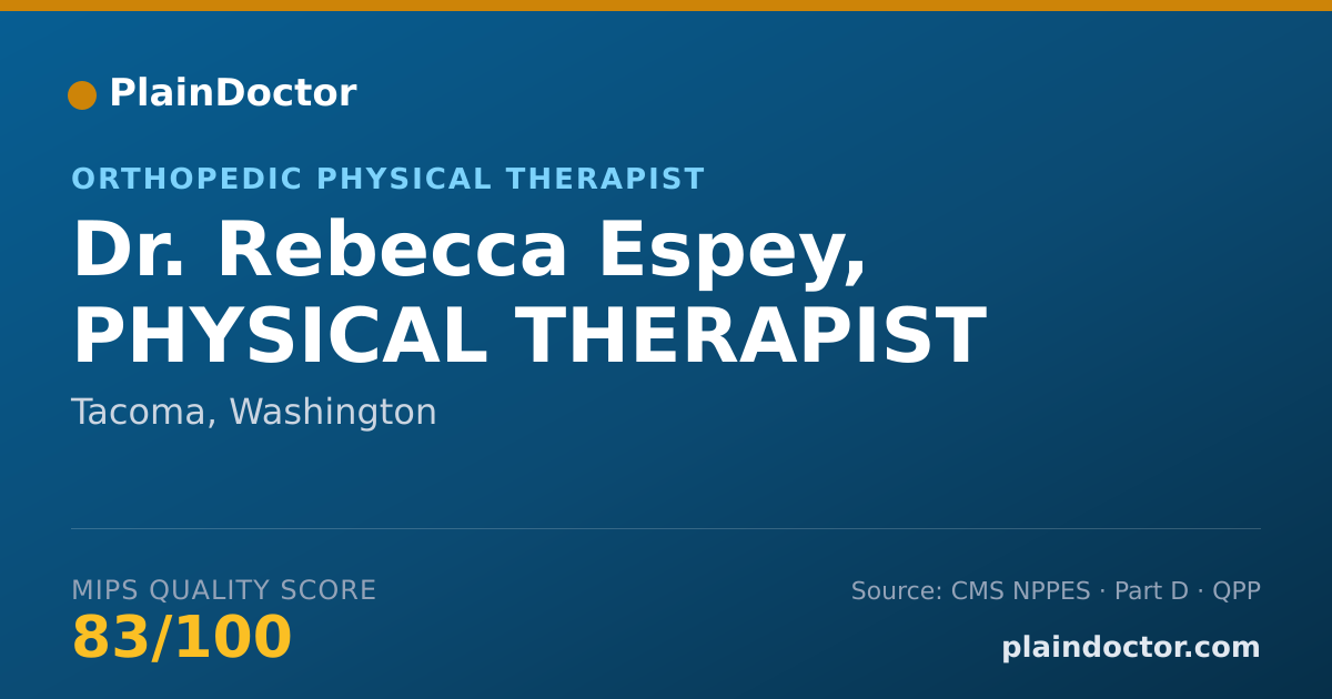 Shareable card for Rebecca Espey, PHYSICAL THERAPIST - Orthopedic Physical Therapist, Tacoma, WA