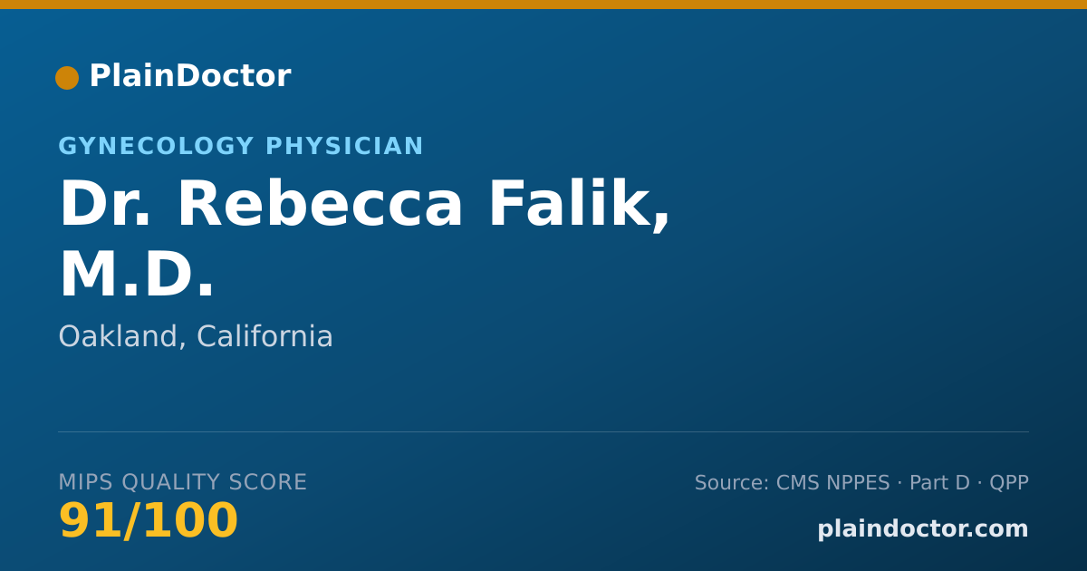 Shareable card for Rebecca Falik, M.D. - Gynecology Physician, Oakland, CA