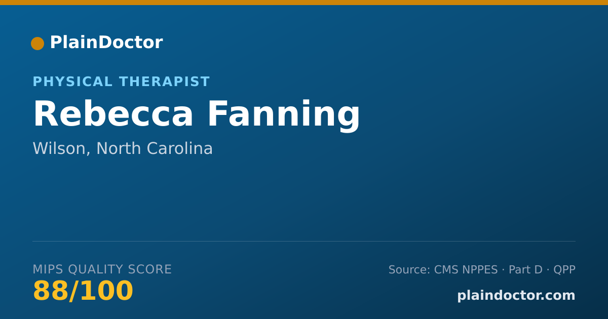 Shareable card for Rebecca Fanning - Physical Therapist, Wilson, NC