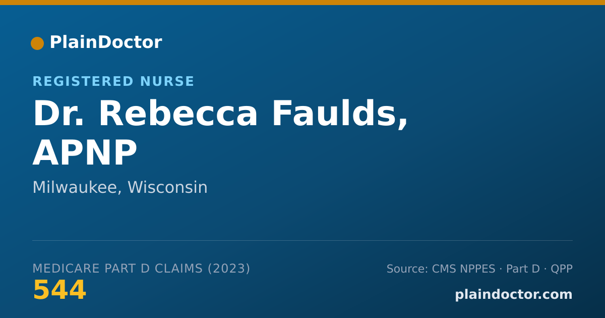 Shareable card for Rebecca Faulds, APNP - Registered Nurse, Milwaukee, WI