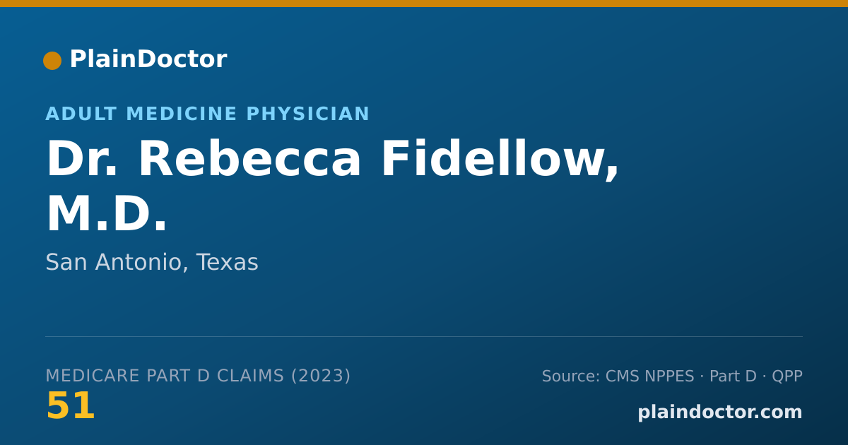 Shareable card for Rebecca Fidellow, M.D. - Adult Medicine Physician, San Antonio, TX