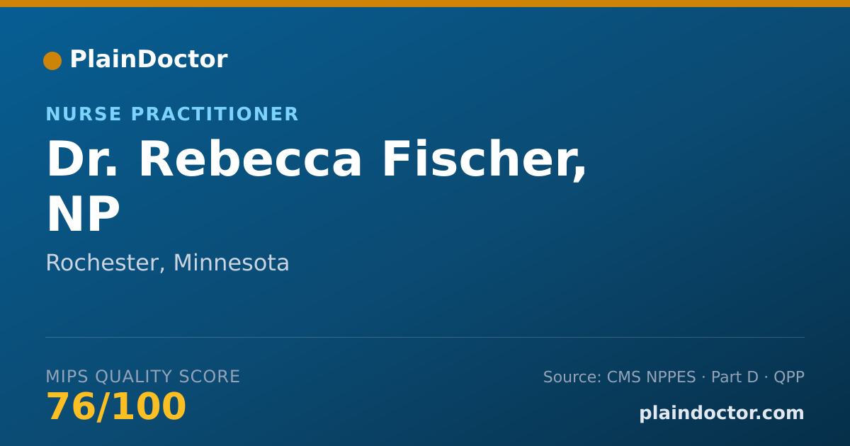 Shareable card for Rebecca Fischer, NP - Nurse Practitioner, Rochester, MN