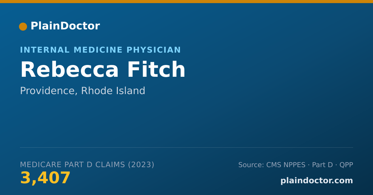 Shareable card for Rebecca Fitch - Internal Medicine Physician, Providence, RI