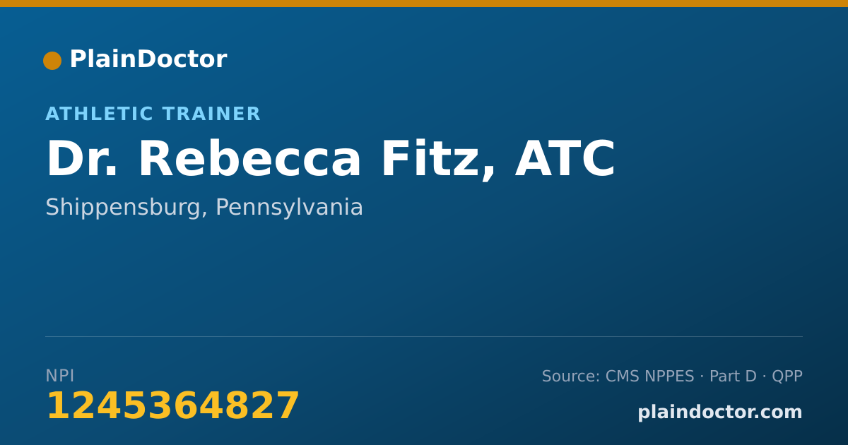 Shareable card for Rebecca Fitz, ATC - Athletic Trainer, Shippensburg, PA