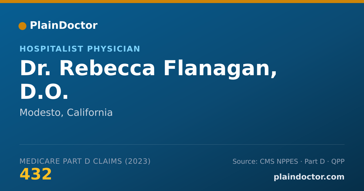 Shareable card for Rebecca Flanagan, D.O. - Hospitalist Physician, Modesto, CA