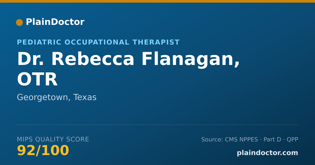 Shareable card for Rebecca Flanagan, OTR - Pediatric Occupational Therapist, Georgetown, TX