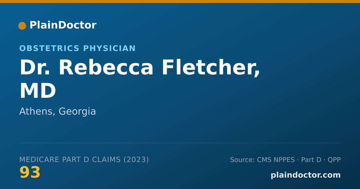 Shareable card for Rebecca Fletcher, MD - Obstetrics Physician, Athens, GA