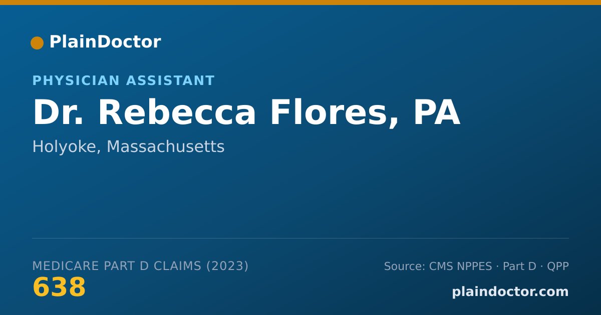 Shareable card for Rebecca Flores, PA - Physician Assistant, Holyoke, MA