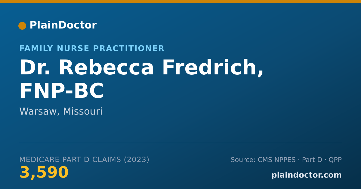 Shareable card for Rebecca Fredrich, FNP-BC - Family Nurse Practitioner, Warsaw, MO