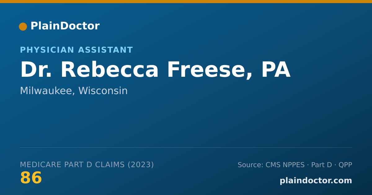 Shareable card for Rebecca Freese, PA - Physician Assistant, Milwaukee, WI