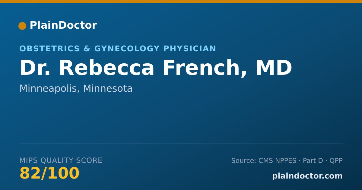 Shareable card for Rebecca French, MD - Obstetrics & Gynecology Physician, Minneapolis, MN